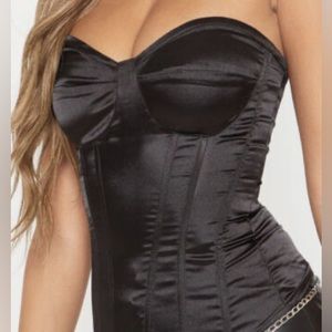 Black Satin Corset